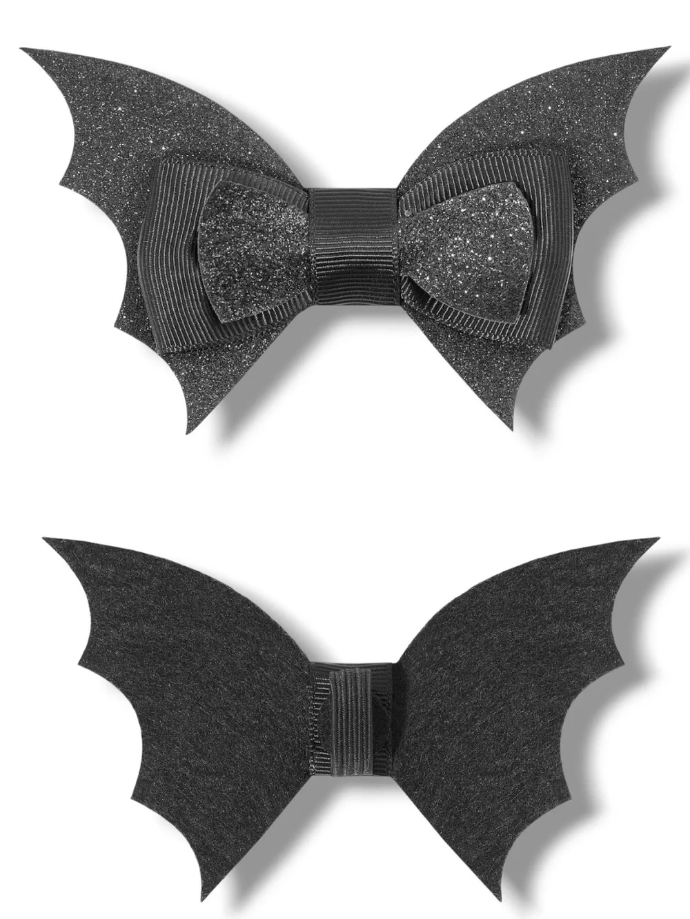 Thrills & Chills Glow-In-The-Dark Purple Bat Bow Dog Collar - XS